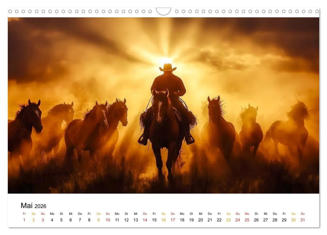 Bild: 9783457310670 | Westernwelt (Wandkalender 2026 DIN A3 quer), CALVENDO Monatskalender